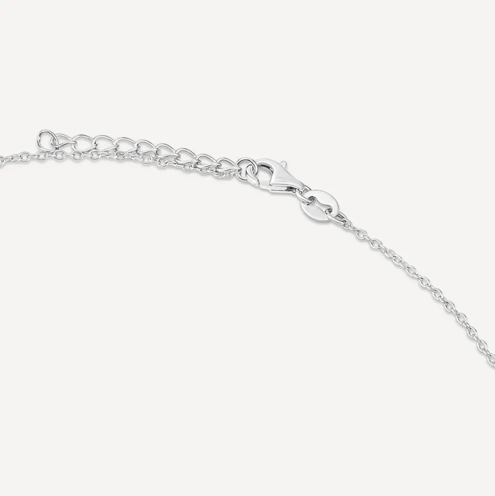 Sterling Silver Cubic Zirconia Inifinity Necklet