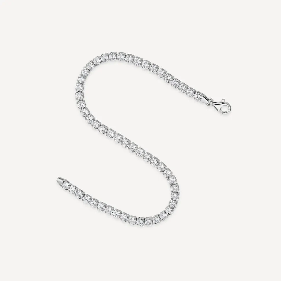 Sterling Silver Cubic Zirconia Tennis Bracelet