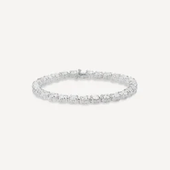 Sterling Silver Cubic Zirconia Claw Set Tennis Bracelet