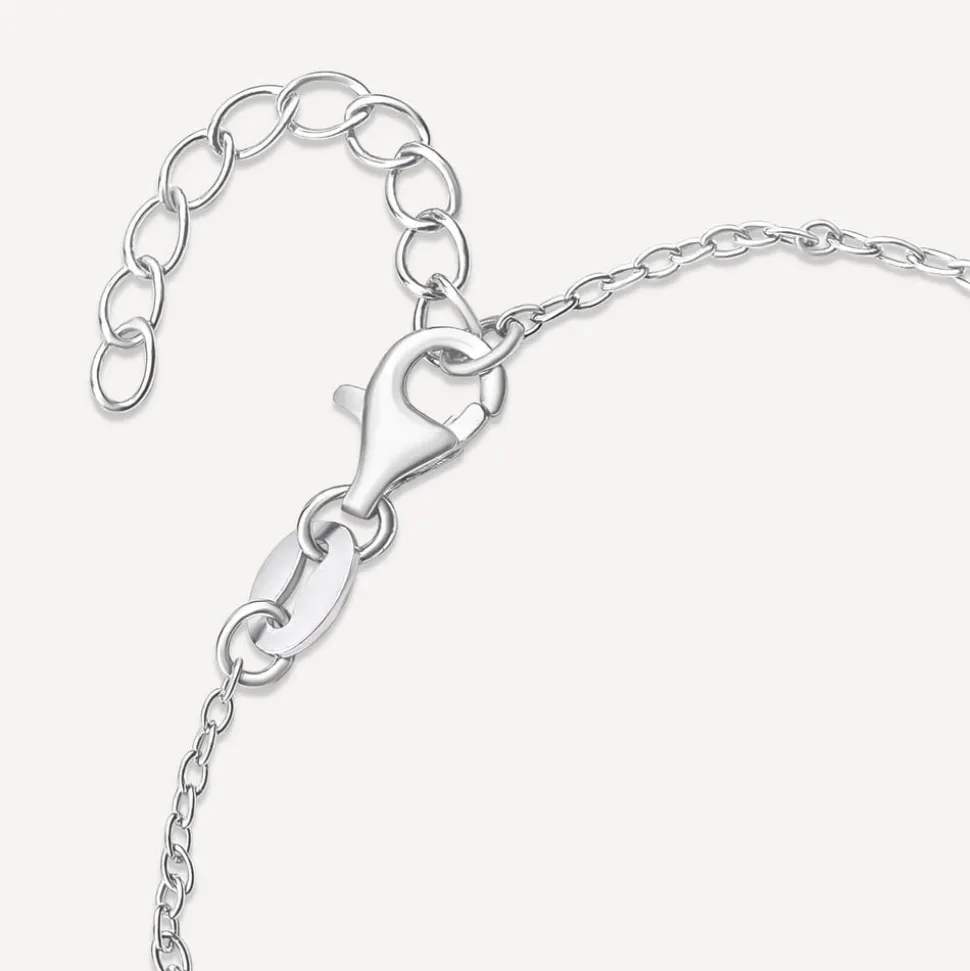 Sterling Silver Cubic Zirconia Infinity Chain Bracelet