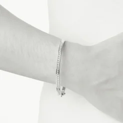 Sterling Silver Cubic Zirconia Bangle