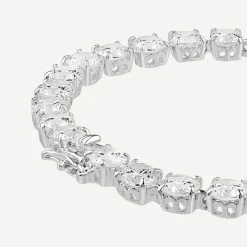 Sterling Silver Cubic Zirconia Claw Set Tennis Bracelet