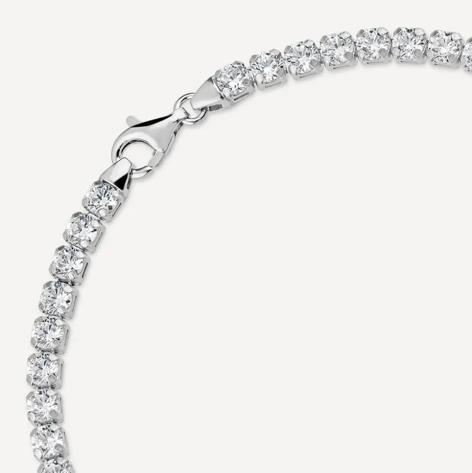 Sterling Silver Cubic Zirconia Tennis Bracelet