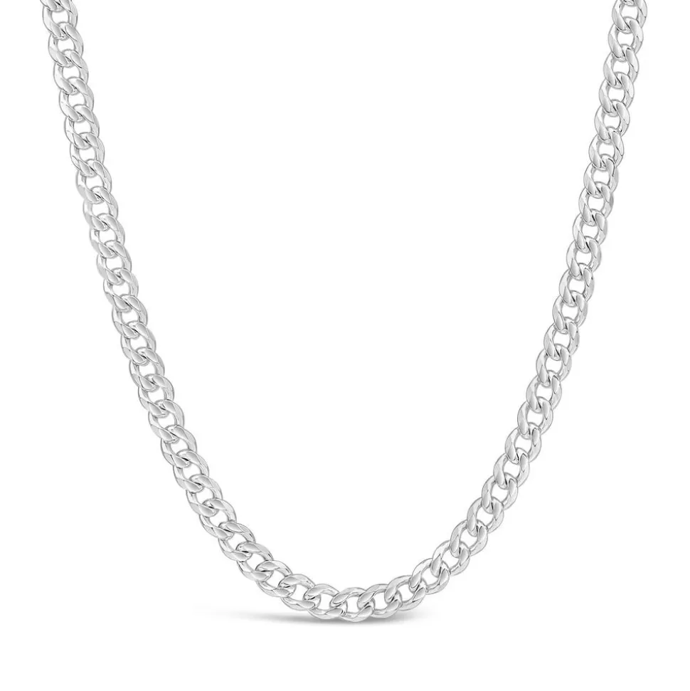 Sterling Silver Curb 20' Diamond Cut Men's Chain