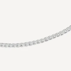 Sterling Silver Curb 20' Diamond Cut Men's Chain