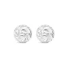 Sterling Silver Diamond Cut Small Ball Stud Earrings
