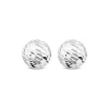 Sterling Silver Diamond Cut Large Ball Stud Earrings