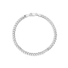 Sterling Silver Diamond Cut Curb Mens Bracelet