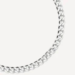 Sterling Silver Diamond Cut Curb Mens Bracelet