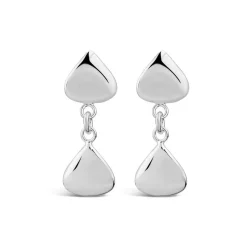 Sterling Silver Double Teardrop Earrings