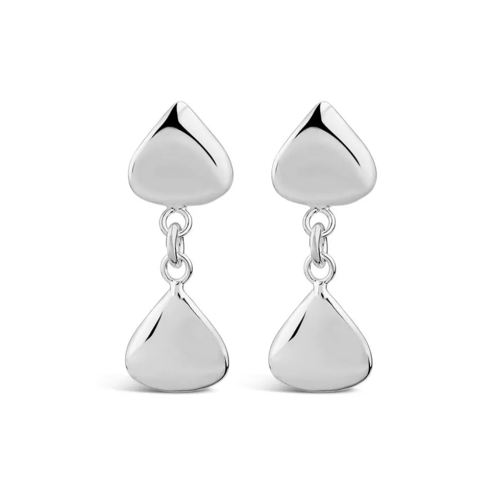 Sterling Silver Double Teardrop Earrings