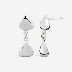 Sterling Silver Double Teardrop Earrings