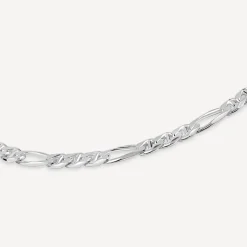 Sterling Silver Figaro 22' Mens Chain Necklace