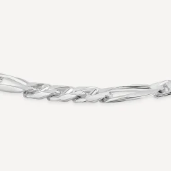Sterling Silver Figaro Men's Bracelet