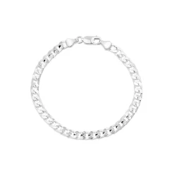 Sterling Silver Flat Square 8" Bracelet