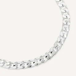 Sterling Silver Flat Square 8" Bracelet