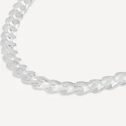 Sterling Silver Flat Square 8" Bracelet