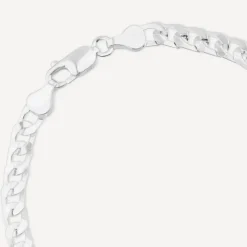 Sterling Silver Flat Square 8" Bracelet
