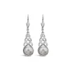 Sterling Silver Fresh Water Pearl Celtic Knot Drop Earrings