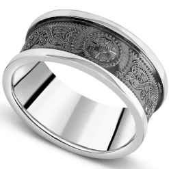 Sterling Silver Gents Arda 10.8mm Flat Band