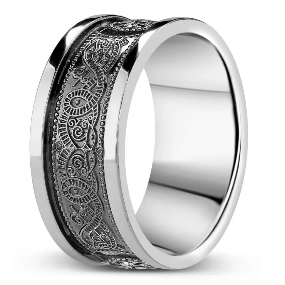 Sterling Silver Gents Arda 10.8mm Flat Band
