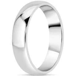 Sterling Silver Gents 5mm Polished Domed Band Ring