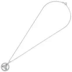 Sterling Silver Green Stone Trinity Knot Pendant