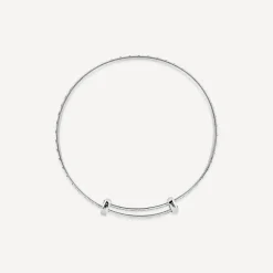 Sterling Silver Heart Design Baby Bangle