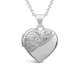 Sterling Silver Heart Locket (Chain Included)