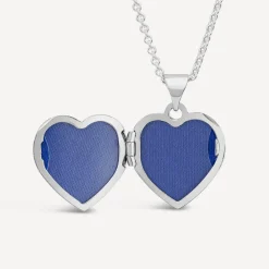Sterling Silver Heart Locket (Chain Included)