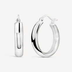 Sterling Silver Hinge Hoop Earrings