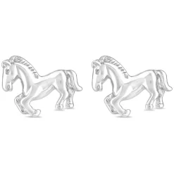 Sterling Silver Horse Stud Earrings