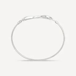 Sterling Silver Infinity Pave Cubic Zirconia & Polished Bangle
