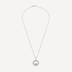 Sterling Silver June Birthstone Pave Cubic Zirconia Claddagh Pendant
