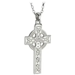 Sterling Silver Large Celtic Knot Cross Pendant
