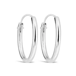 Sterling Silver Medium Hoop Earrings