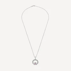 Sterling Silver October Birthstone Pave Cubic Zirconia Claddagh Pendant
