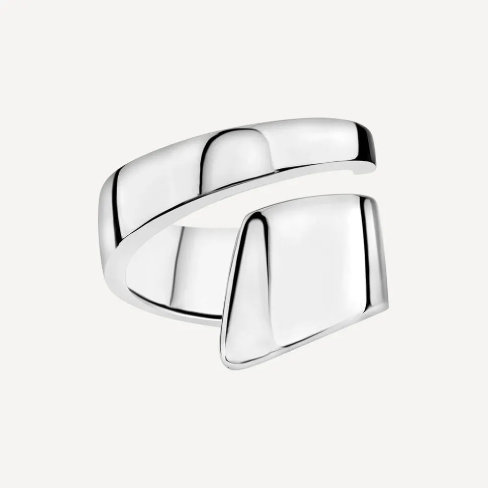 Sterling Silver Open Flat Wrap Ring