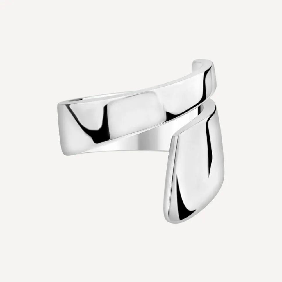Sterling Silver Open Flat Wrap Ring