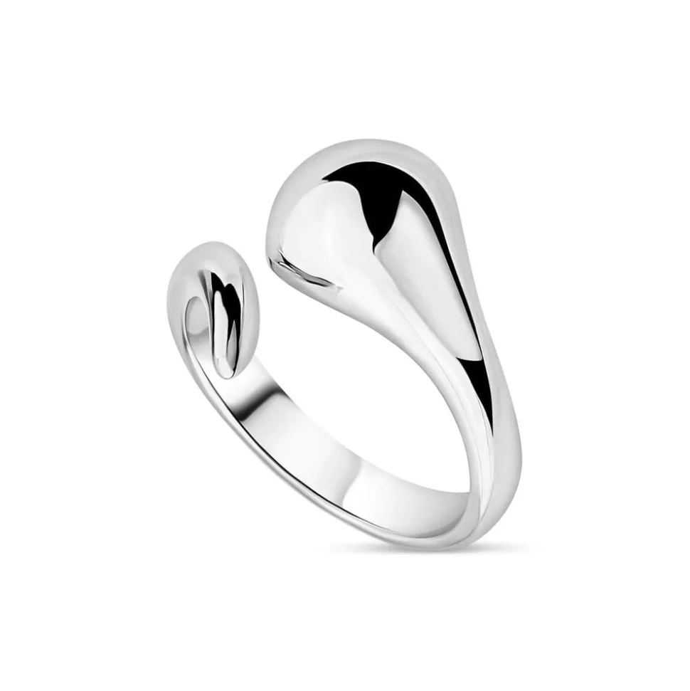 Sterling Silver Open Wrap Bubble Snake Style Ring