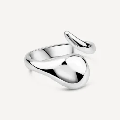 Sterling Silver Open Wrap Bubble Snake Style Ring