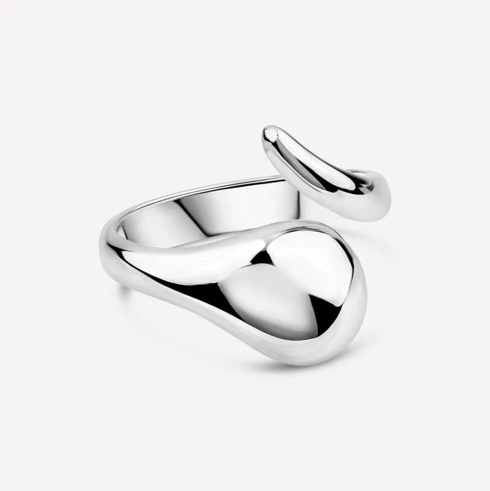 Sterling Silver Open Wrap Bubble Snake Style Ring