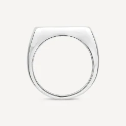 Sterling Silver Oval Black Onyx Signet Ring