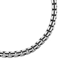 Sterling Silver Oxidised Box Bracelet