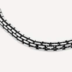Sterling Silver Oxidised Box Bracelet