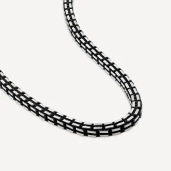 Sterling Silver Oxidised Box 20" Necklet