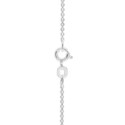 Sterling Silver Pave Cubic Zirconia Open Teardrop Pendant (Chain Included)