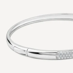 Sterling Silver Pave Cubic Zirconia Bangle