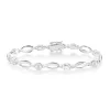 Sterling Silver Pearl and Cubic Zirconia Bracelet