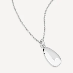 Sterling Silver Pebble Shaped Pendant